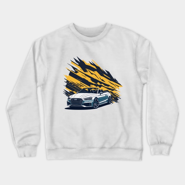 Audi S5 Cabriolet Classic Car Crewneck Sweatshirt by Cruise Dresses